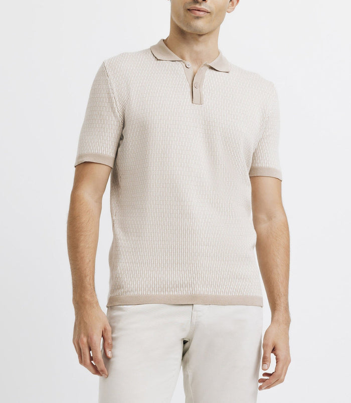 Izac Polo En Jacquard Camel