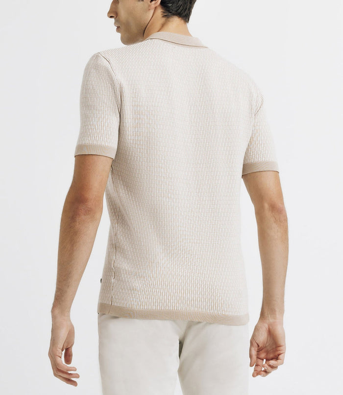Izac Polo En Jacquard Camel