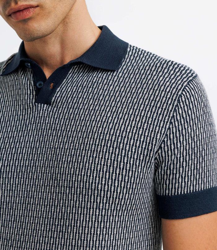 Izac Polo En Jacquard Marine