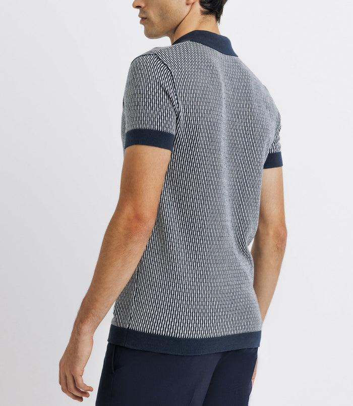 Izac Polo En Jacquard Marine