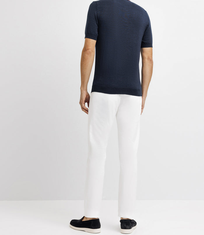 Izac Polo En Maille Avec Poche Marine