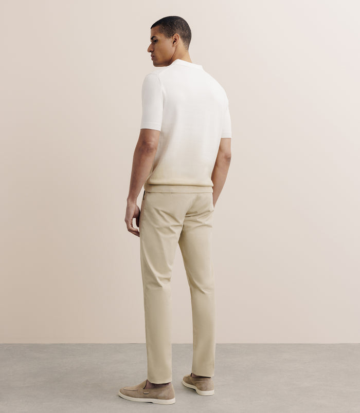 Izac Polo En Maille Dégradé Beige