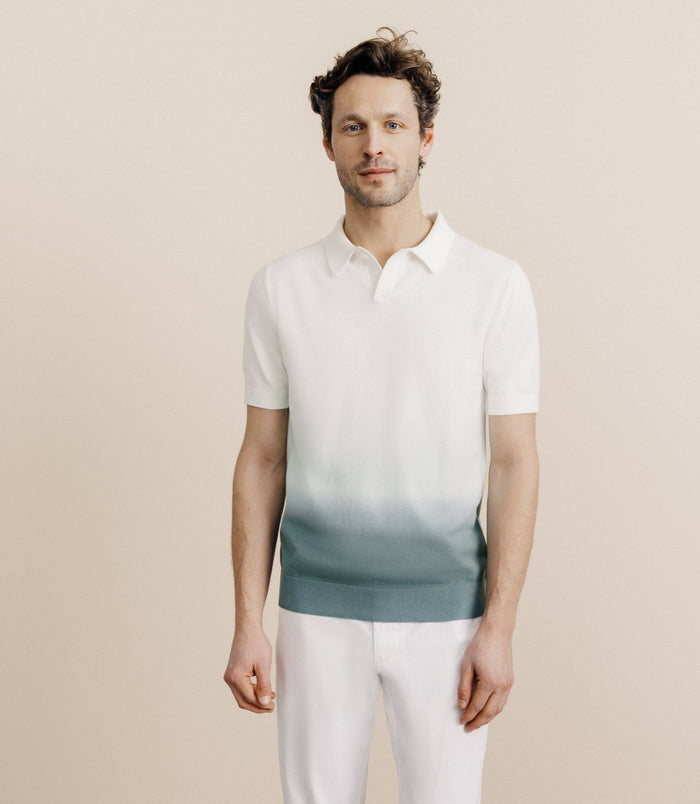 Izac Polo En Maille Dégradé Vert