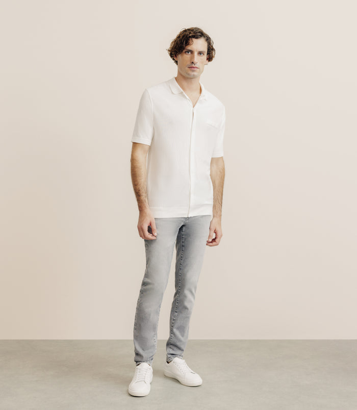 Izac Polo En Maille écru