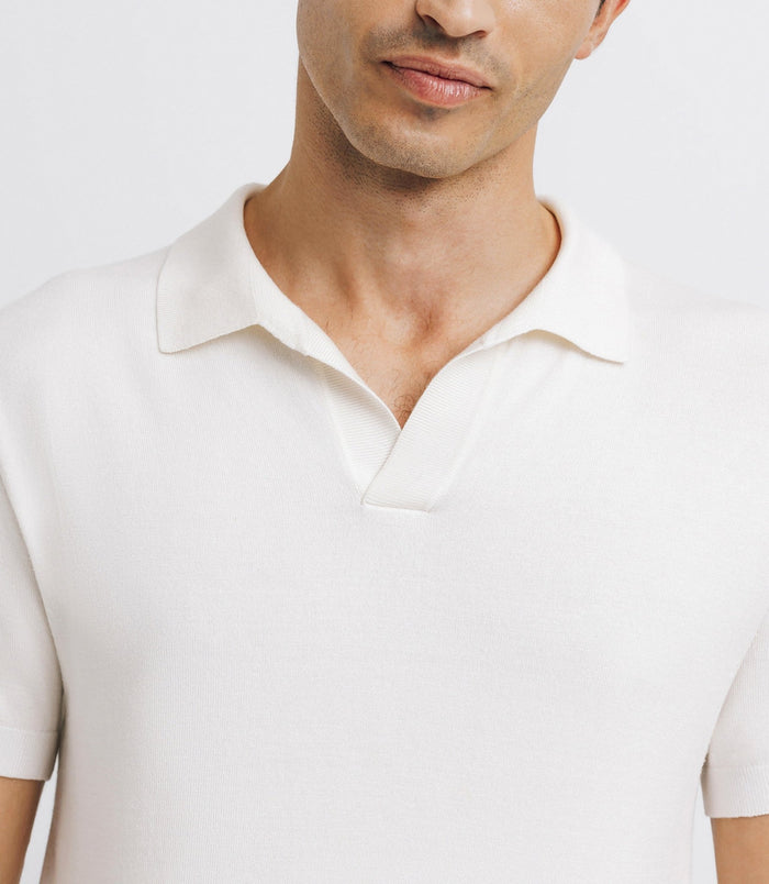 Izac Polo En Maille écru