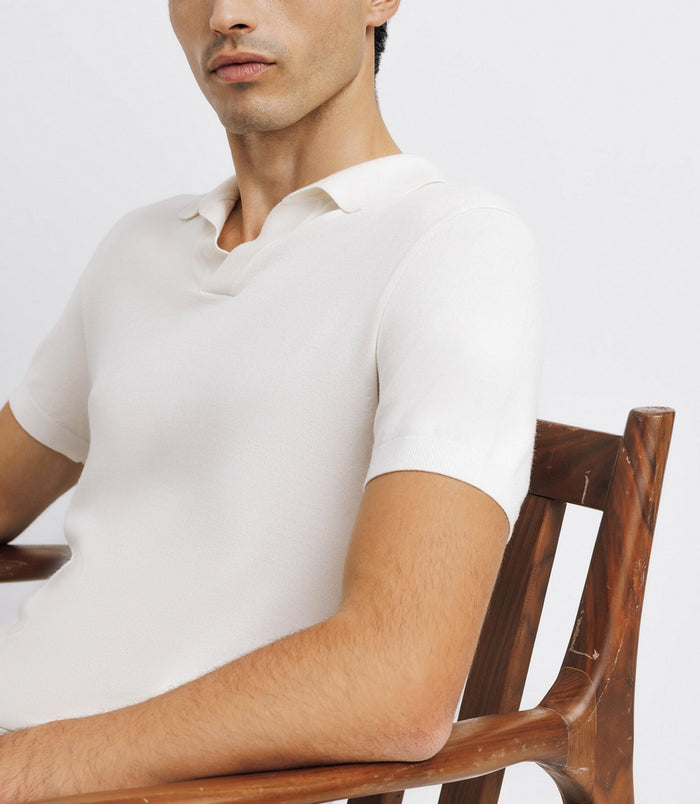 Izac Polo En Maille écru