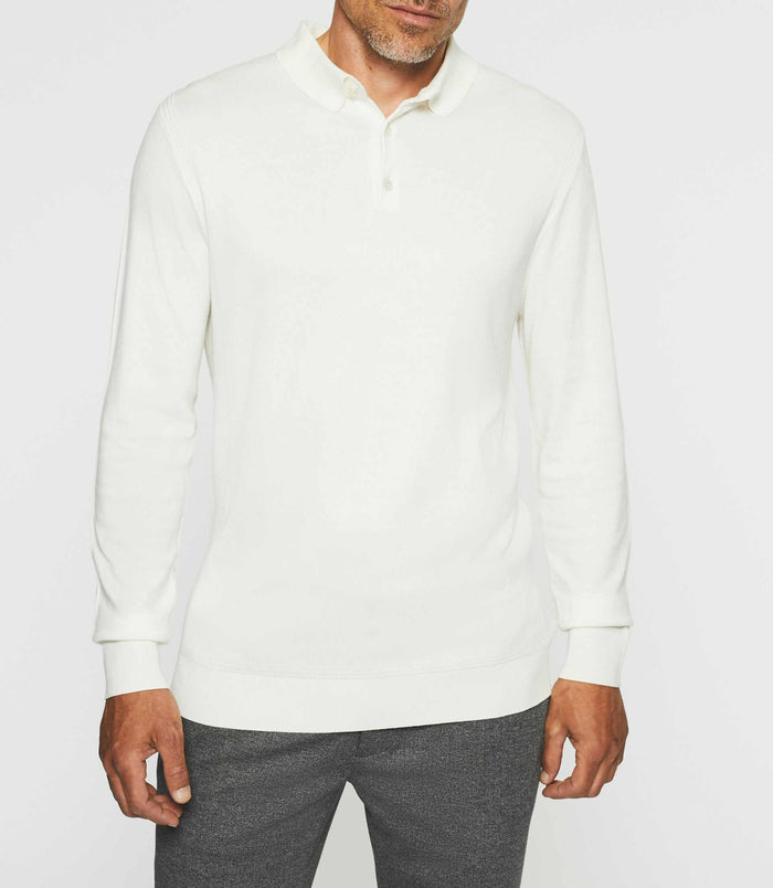 Izac Polo En Maille Manches Longues écru NEIL