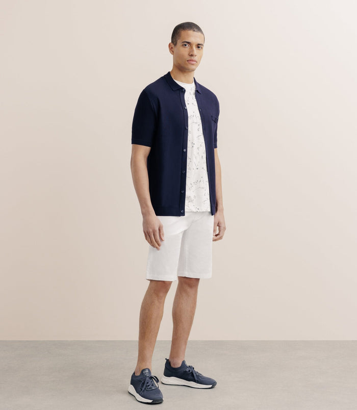 Izac Polo En Maille Marine