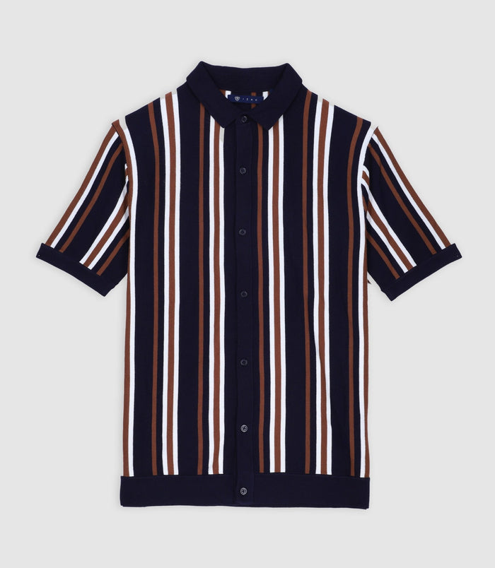 izac Polo en maille marine