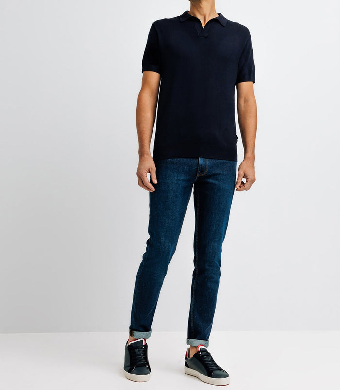 izac Polo en maille marine