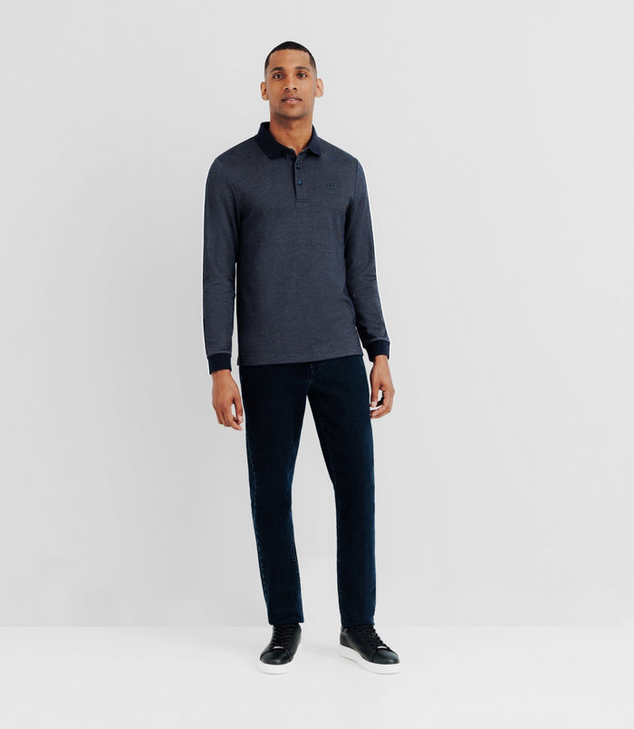 izac Polo en maille marine