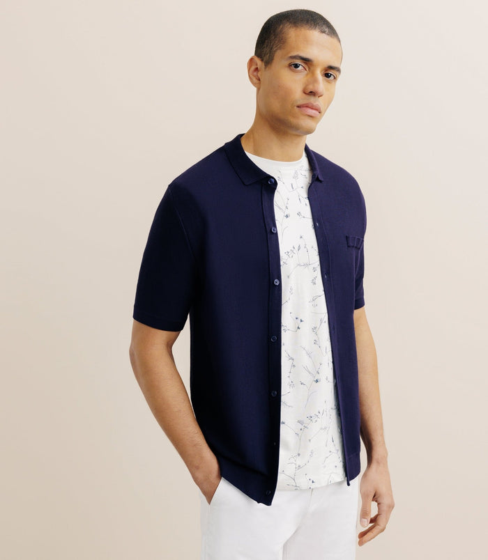 izac Polo en maille marine