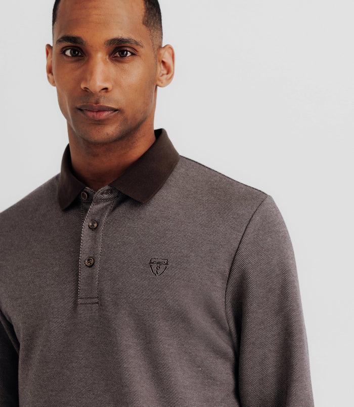 Izac Polo En Maille Marron
