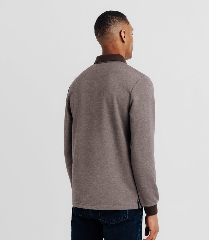 Izac Polo En Maille Marron