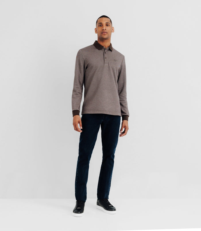 izac Polo en maille marron
