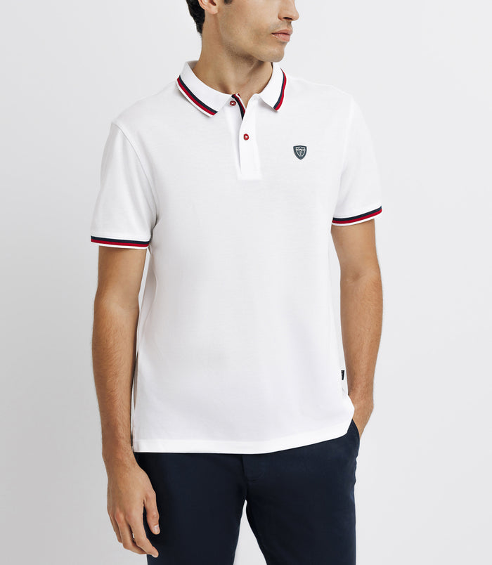 Izac Polo En Maille Piquée Blanc