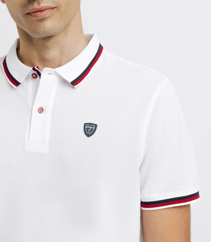 Izac Polo En Maille Piquée Blanc
