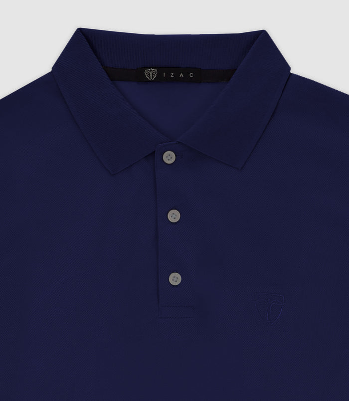 Izac Polo En Maille Piquée Marine