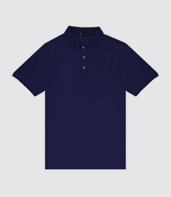 izac Polo en maille piquée marine