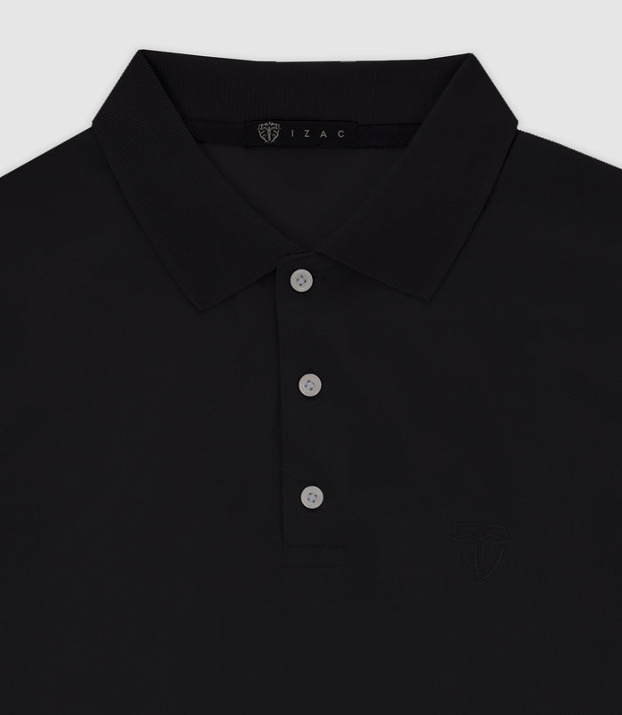 Izac Polo En Maille Piquée Noir