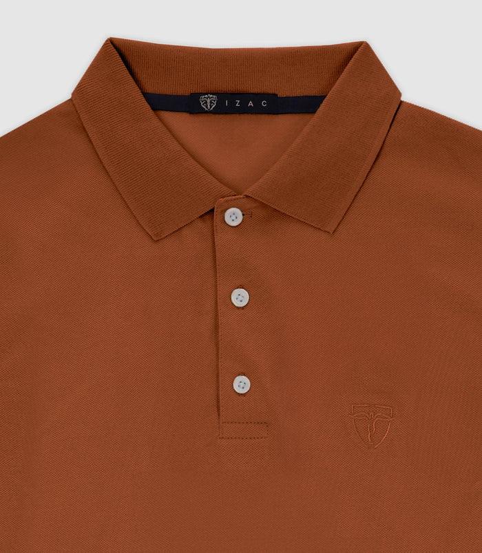Izac Polo En Maille Piquée Terracotta