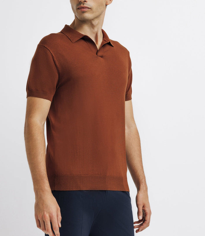 Izac Polo En Maille Truffe