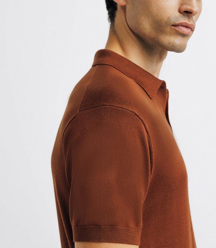 Izac Polo En Maille Truffe
