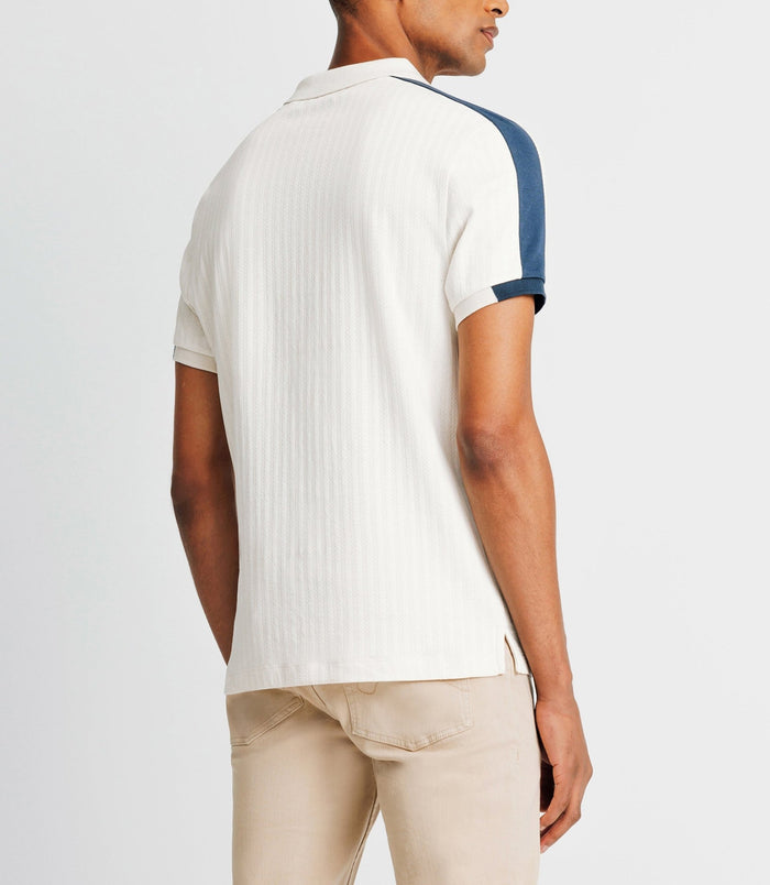 Izac Polo Gravé En Coton écru