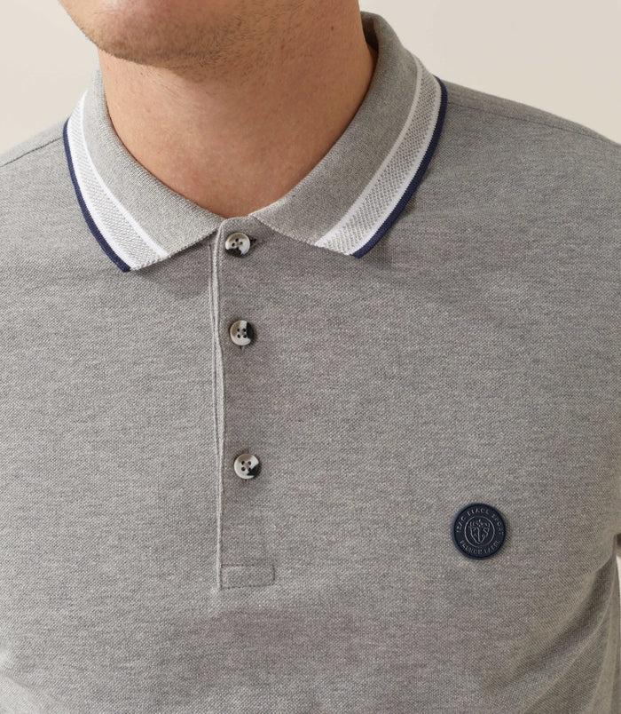 Izac Polo Gris-chine "Macro"