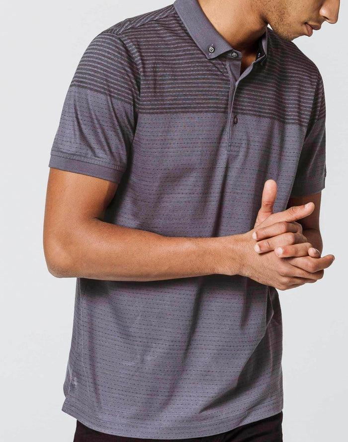 izac Polo Gris Rayures
