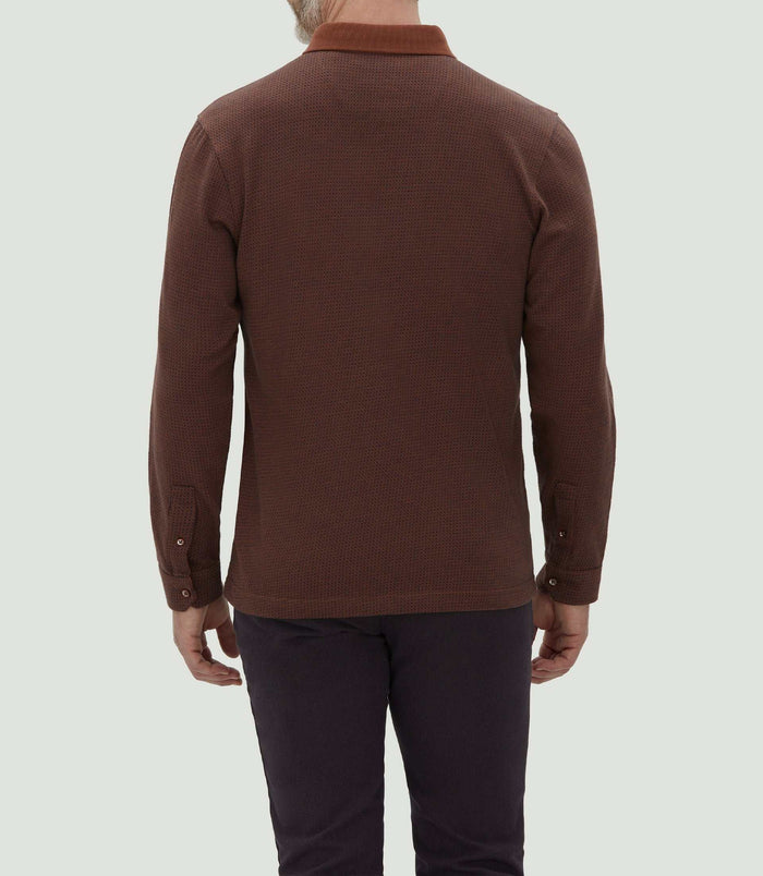 Izac Polo Jacquard Camel "Carel"