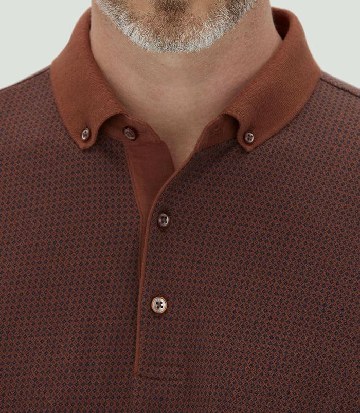 Izac Polo Jacquard Camel "Carel"