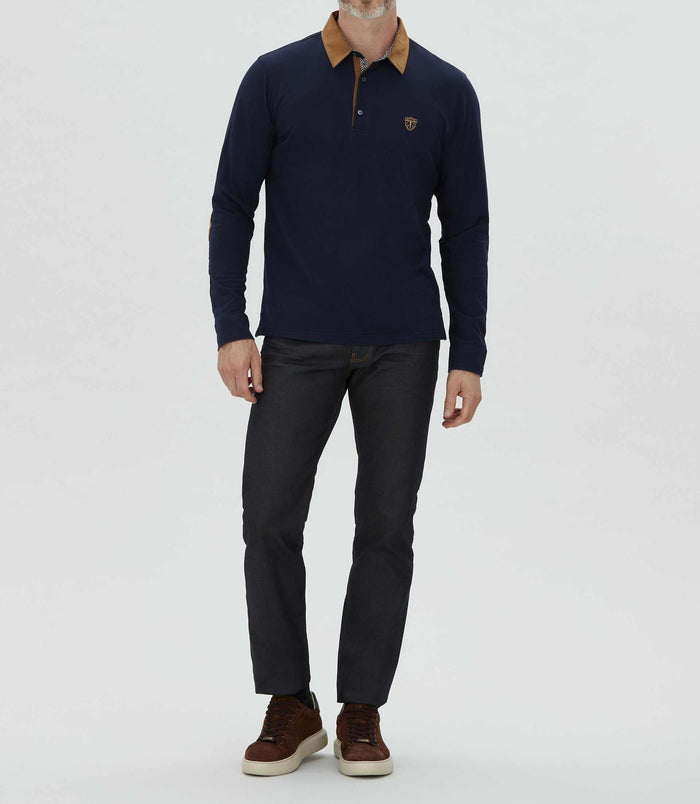 izac Polo jersey chemise marine "Carl"