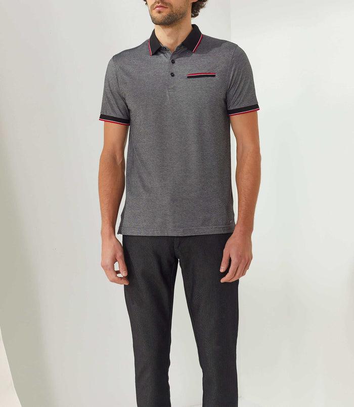 izac Polo jersey noir "Rally"