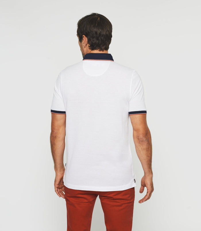 Izac Polo Manches Courtes Blanc "Gilles"