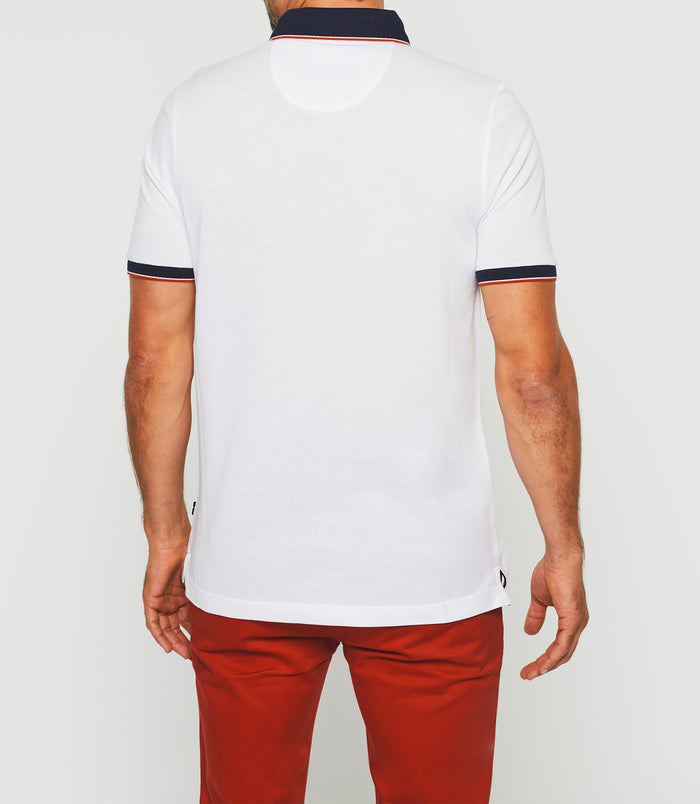 Izac Polo Manches Courtes Blanc "Gilles"