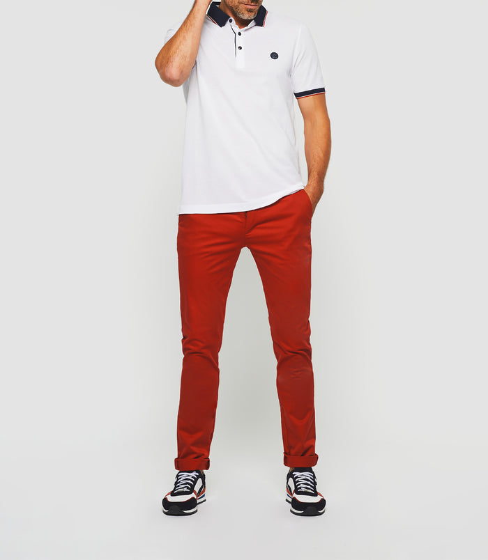 izac Polo manches courtes blanc "Gilles"