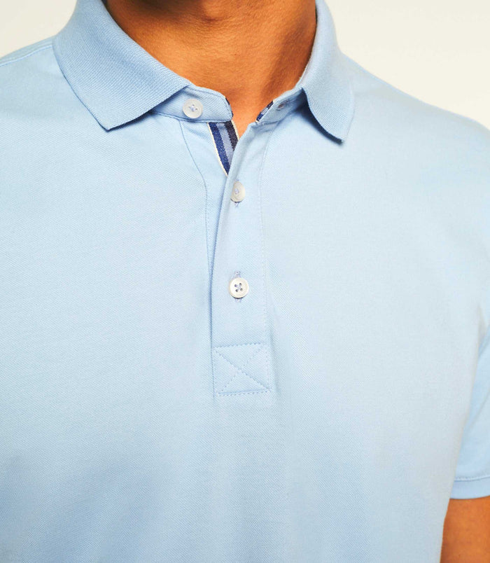 Izac Polo Manches Courtes Bleu Ciel GREGOROUT