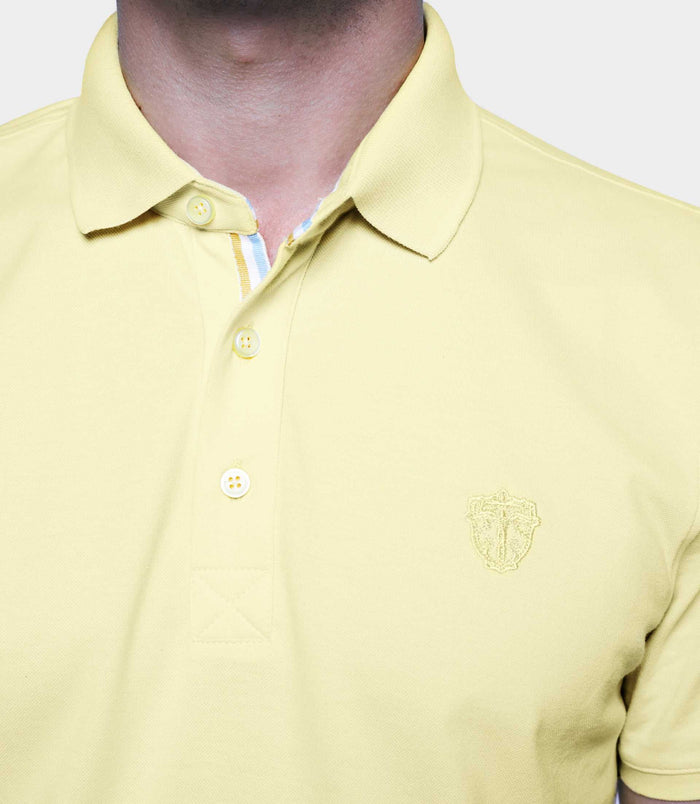 izac Polo manches courtes jaune "Gregor"