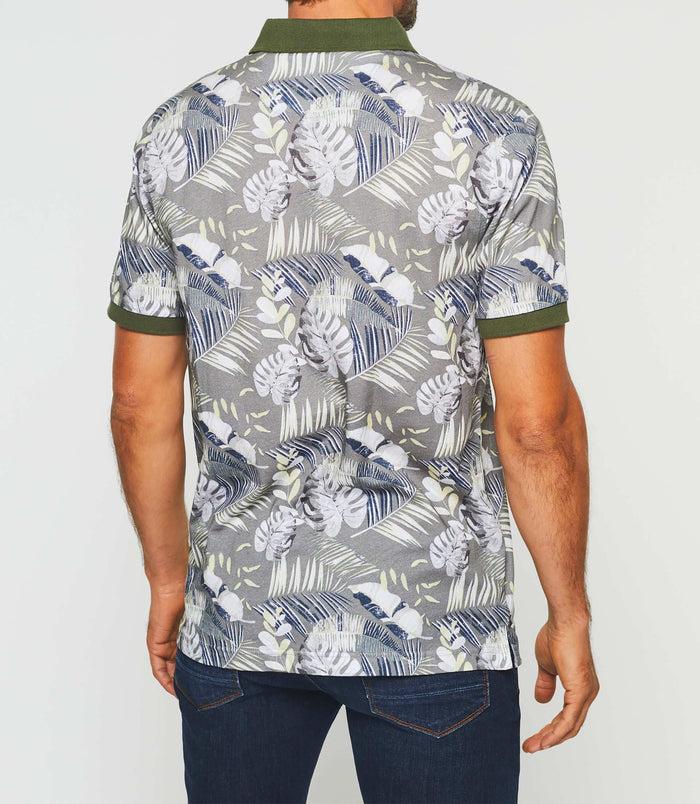 Izac Polo Manches Courtes Kaki Et Jaune "Gab"