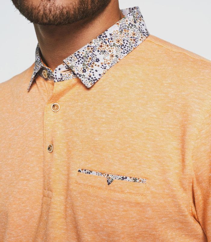 izac Polo manches courtes orange "Guylaine"