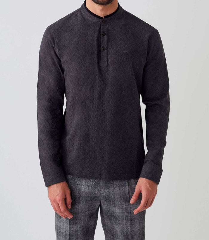 Izac Polo Manches Longues Anthracite "Darko"