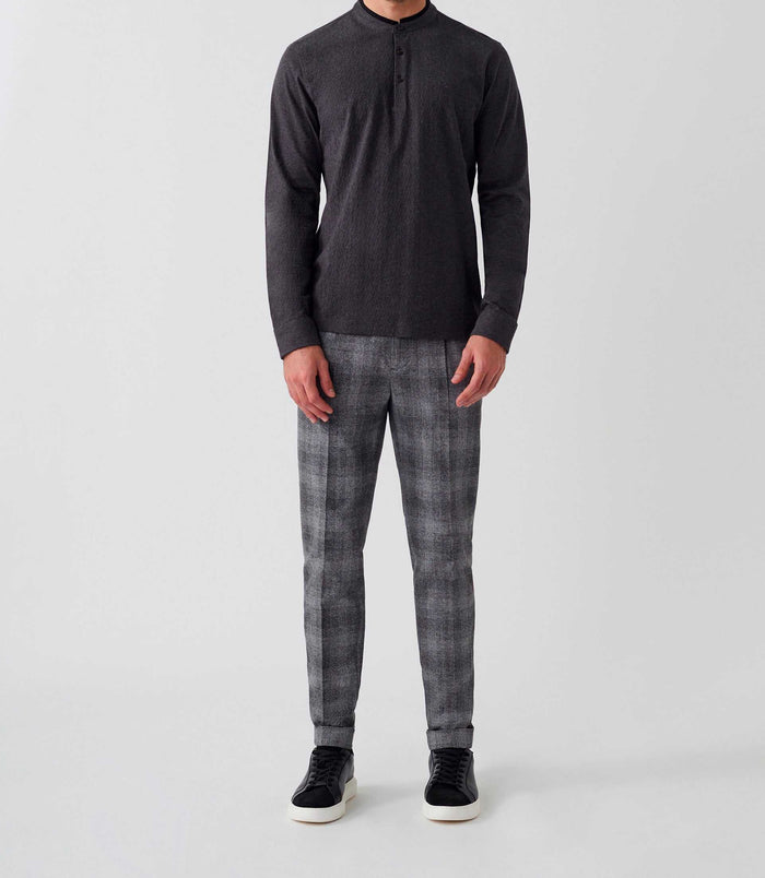 izac Polo manches longues anthracite "Darko"