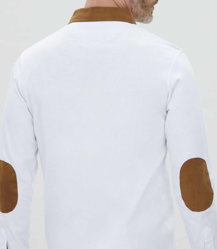 Izac Polo Manches Longues Blanc "Carl"