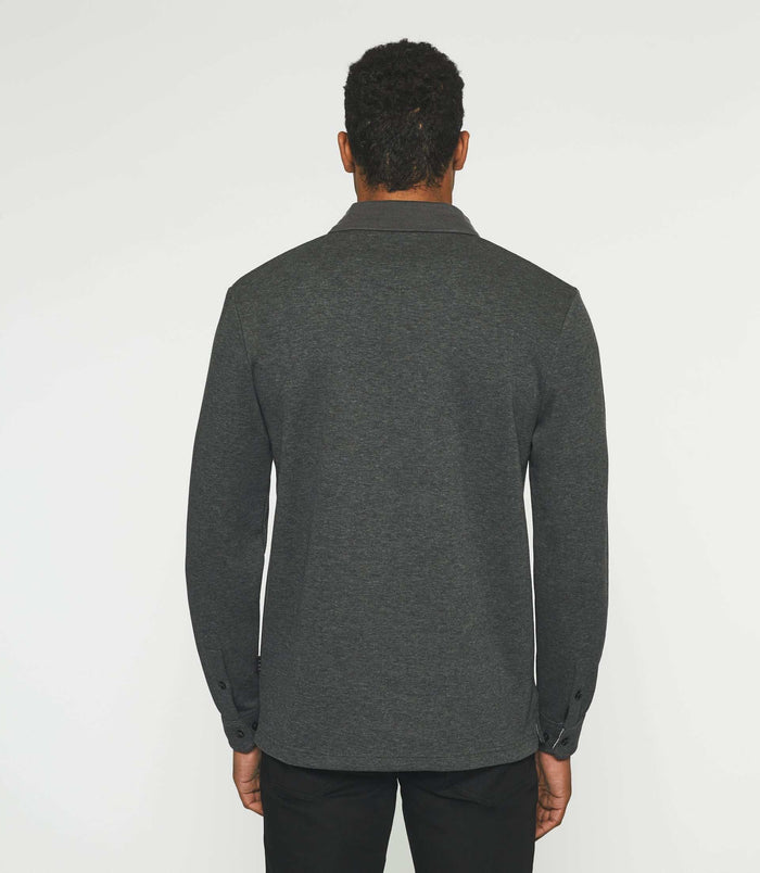 Izac Polo Manches Longues Gris Chiné NADAL