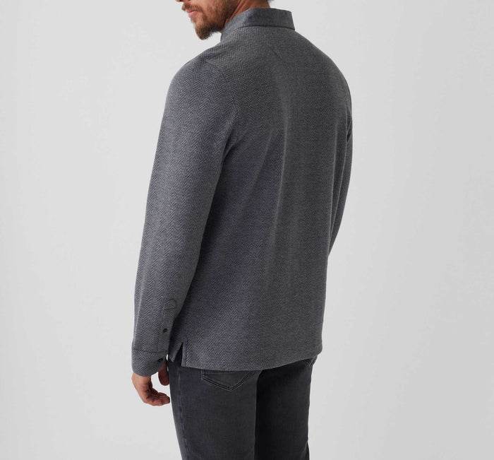 Izac Polo Manches Longues Gris "Derby"