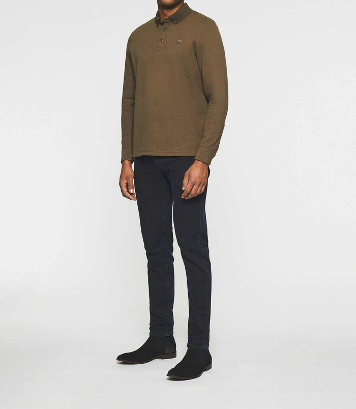 Izac Polo Manches Longues Kaki NADAL