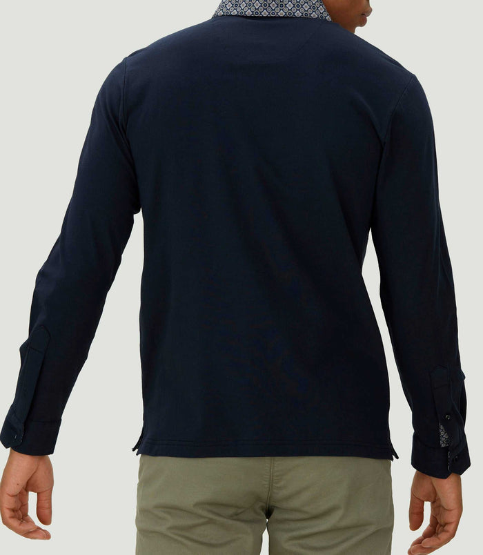 Izac Polo Manches Longues Marine "Calix"