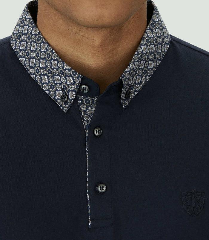 Izac Polo Manches Longues Marine "Calix"
