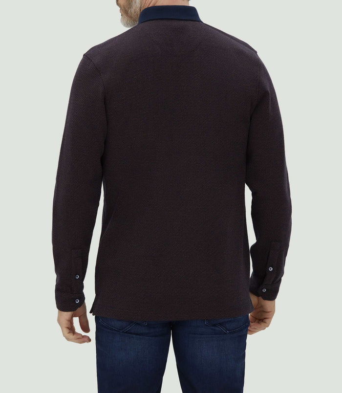 Izac Polo Manches Longues Marine "Clovis"